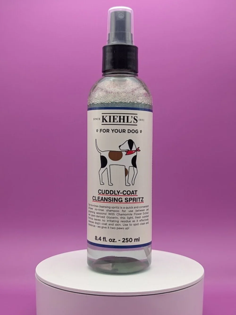 Kiehl's Cuddly-Coat Cleasing Spritz for Dogs Gently Used VGC Nearly Full